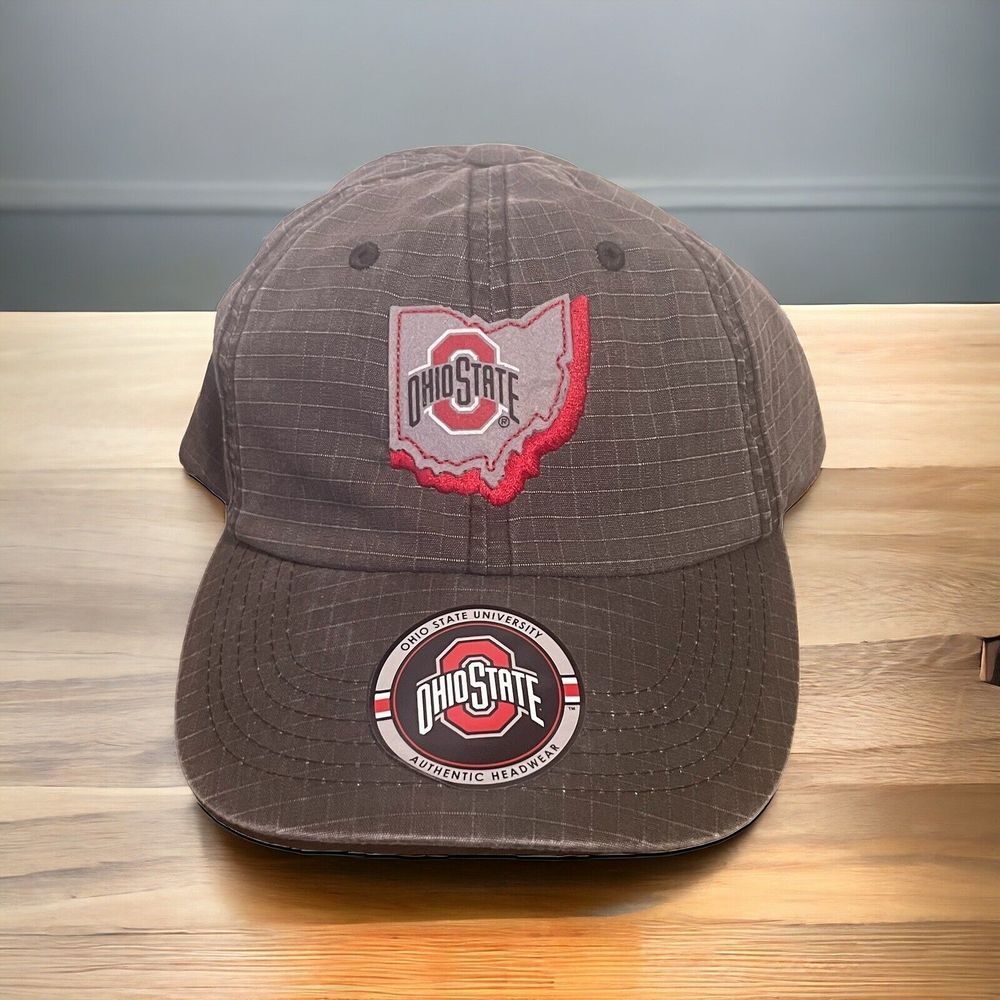 OHIO STATE Hat Snapback Ripstop Gray OSU Buckeyes NCAA Big 10 University College